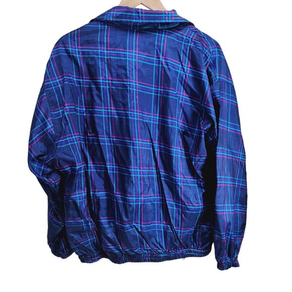 NEW Vintage Pro Spirit Jacket Plaid Print Women's Size M‎ Blue NWT VTG - Picture 2 of 10
